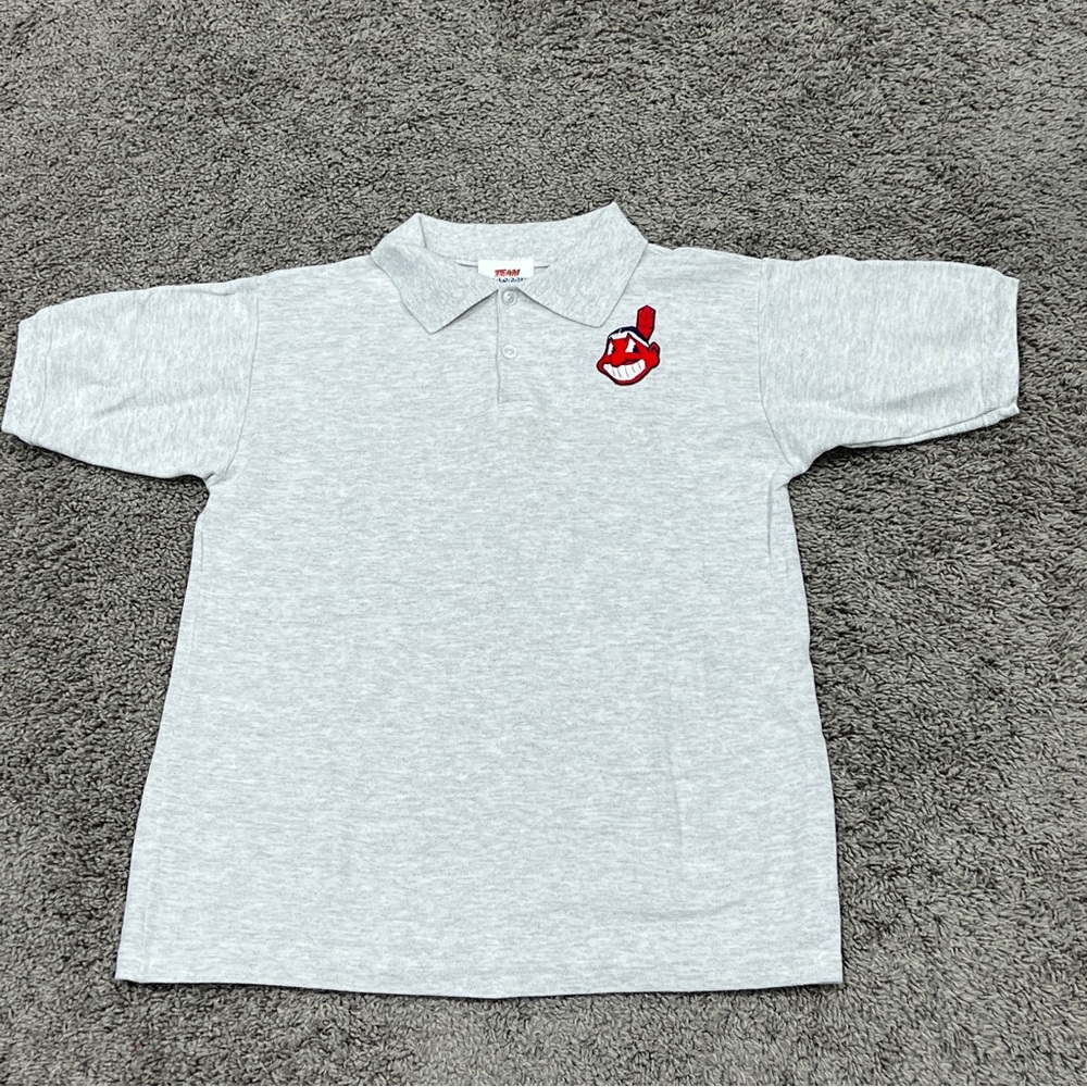 Cleveland Indians Polo Kids XL 18-20 Team Glasgow Made In USA